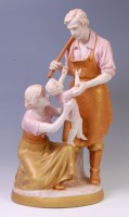 Lot 1099 - A Royal Dux porcelain figure group of The...