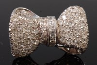 Lot 1321 - A 1940s French 18ct white gold and diamond...