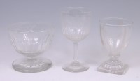 Lot 1113 - Three various 19th century glass pedestal...