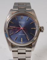 Lot 1331 - A Rolex gents steel cased Oyster Precision...