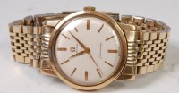 Lot 1333 - A gents 9ct gold Omega Seamaster wristwatch,...