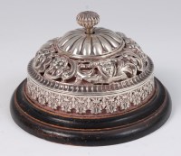 Lot 1130 - A late Victorian silver reception porters bell,...