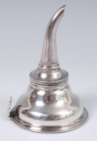 Lot 1131 - A George III silver wine funnel, the bowl with...