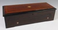 Lot 1355 - A late 19th century rosewood, satinwood strung...