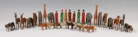 Lot 1359 - A large collection of painted wooden Noah's...