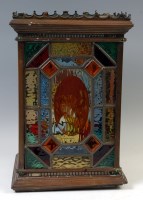 Lot 1364 - A circa 1900 brass framed, leaded, glazed and...