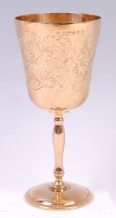 Lot 1369 - A 9ct gold presentation pedestal goblet by...