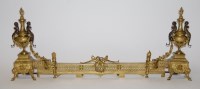 Lot 1373 - A 19th century French and gilt bronze chenet,...