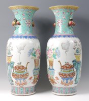 Lot 1392 - A pair of 19th century Chinese famille verte...