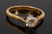 Lot 1326 - An 18ct gold and platinum diamond solitaire...