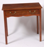 Lot 1547 - A George III mahogany single drawer side table,...