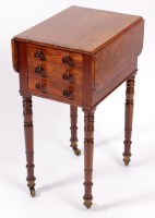 Lot 1557 - A George IV mahogany and rosewood crossbanded...