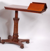 Lot 1559 - A William IV mahogany pedestal duet music...