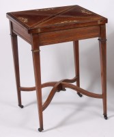 Lot 1562 - A Sheraton Revival rosewood and inlaid...