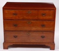 Lot 1572 - A George III and later mahogany chest, of...