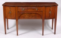 Lot 1577 - A 19th century mahogany and inlaid bowfront...