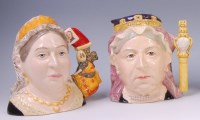 Lot 7 - Two Royal Doulton character jugs; 'Queen...