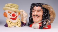 Lot 14 - Two Royal Doulton character jugs; 'The Clown',...