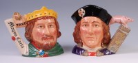 Lot 17 - Two Royal Doulton character jugs; 'King John',...