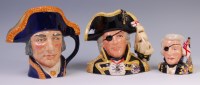 Lot 18 - Two Royal Doulton character jugs; 'Lord Nelson'...