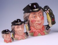 Lot 57 - A trio of graduated Royal Doulton character...