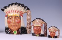 Lot 58 - A trio of graduated Royal Doulton character...