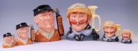 Lot 59 - A trio of graduated Royal Doulton character...