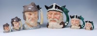 Lot 63 - A trio of graduated Royal Doulton character...