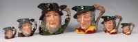 Lot 78 - A trio of graduated Royal Doulton character...