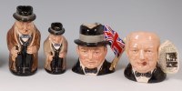Lot 91 - Four small Royal Doulton character jugs of...