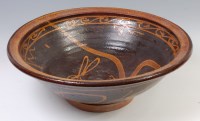 Lot 130 - A large contemporary studio pottery footed...