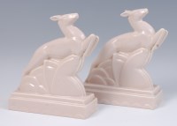 Lot 142 - A pair of Poole Pottery Art Deco glazed...