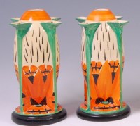 Lot 156 - A pair of Myott & Son Art Deco ceramic torpedo...