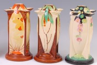 Lot 157 - Three Myott & Son Art Deco ceramic torpedo...