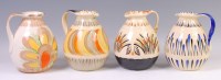 Lot 158 - Four Myott & Son Art Deco ceramic water jugs,...
