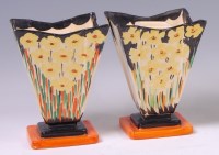 Lot 160 - A pair of Myott & Son Art Deco ceramic stepped...