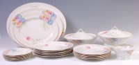 Lot 178 - A Shelley Art Deco ceramic part dinner service,...