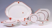 Lot 180 - An extensive Orange Block pattern dinner...