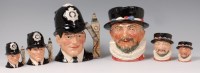 Lot 71 - A trio of graduated Royal Doulton character...