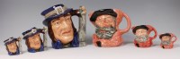 Lot 72 - A trio of graduated Royal Doulton character...