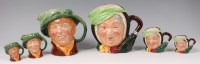 Lot 73 - A trio of graduated Royal Doulton character...