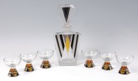 Lot 191 - An Art Deco heavy clear crystal glass liqueur...