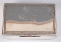 Lot 202 - An early Art Deco silver table cigarette box,...