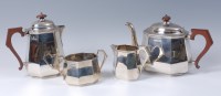 Lot 207 - An Art Deco silver four piece tea and coffee...