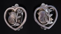 Lot 224 - A pair of Georg Jensen sterling silver ear...