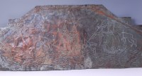 Lot 235 - An Arts & Crafts embossed copper panel,...