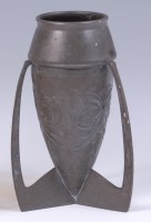 Lot 249 - An Art Nouveau pewter 'rocket' vase, after a...