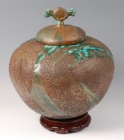 Lot 271 - Evans Designs of California - a large raku and...