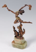 Lot 282 - A Baranite patinated bronze model of a...