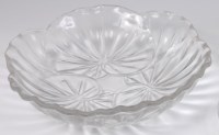 Lot 184 - A Lalique heavy clear glass table bowl, of...